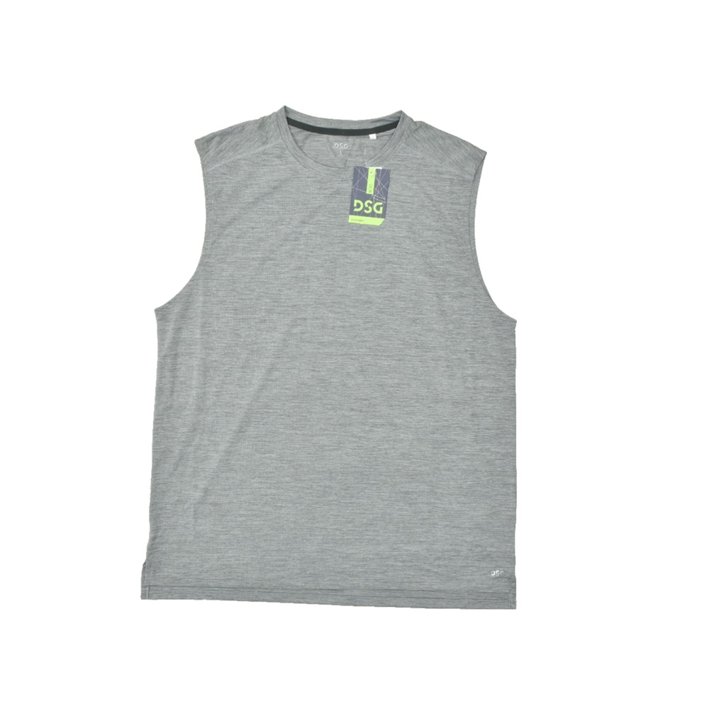 DSG Men's Sleeveless Athletic Tank Top Lightweight Heather Gray Size L NEW